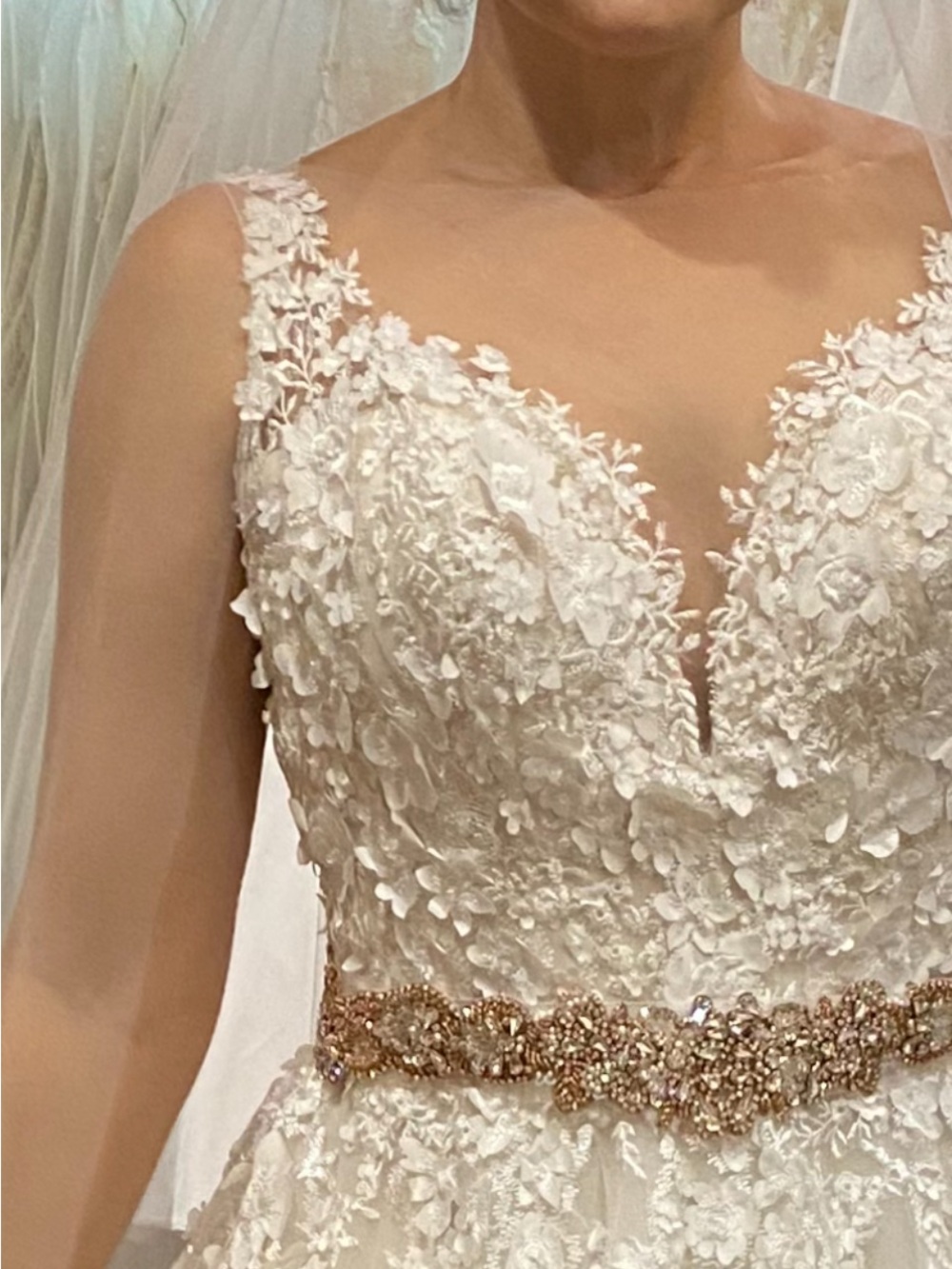 Rose gold Beaded belt